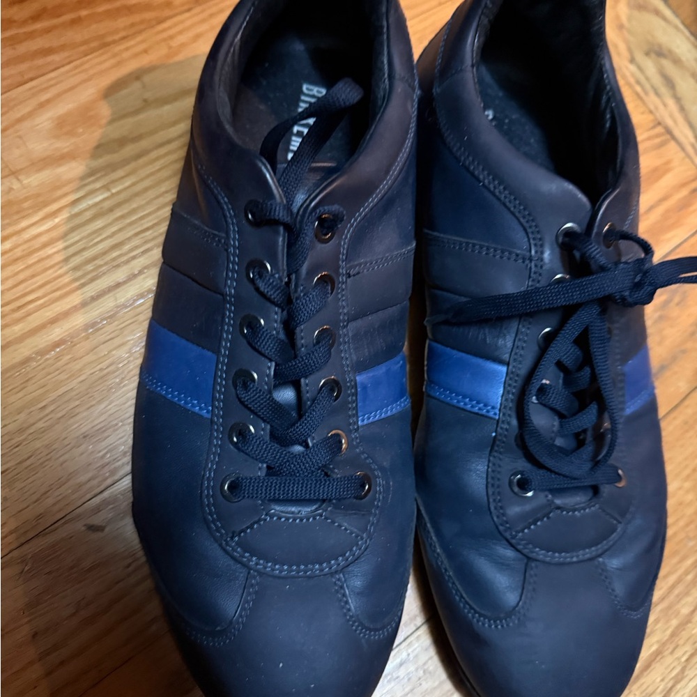 Men's Black and Blue Sneakers